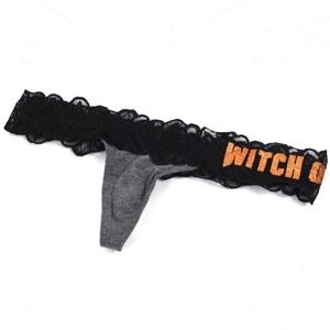 PINK Day After Halloween Thong Panties NWT